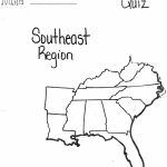 Blank Map South Subway State The Southeast Region For Us With Cities With Regard To Southeast States Map Printable