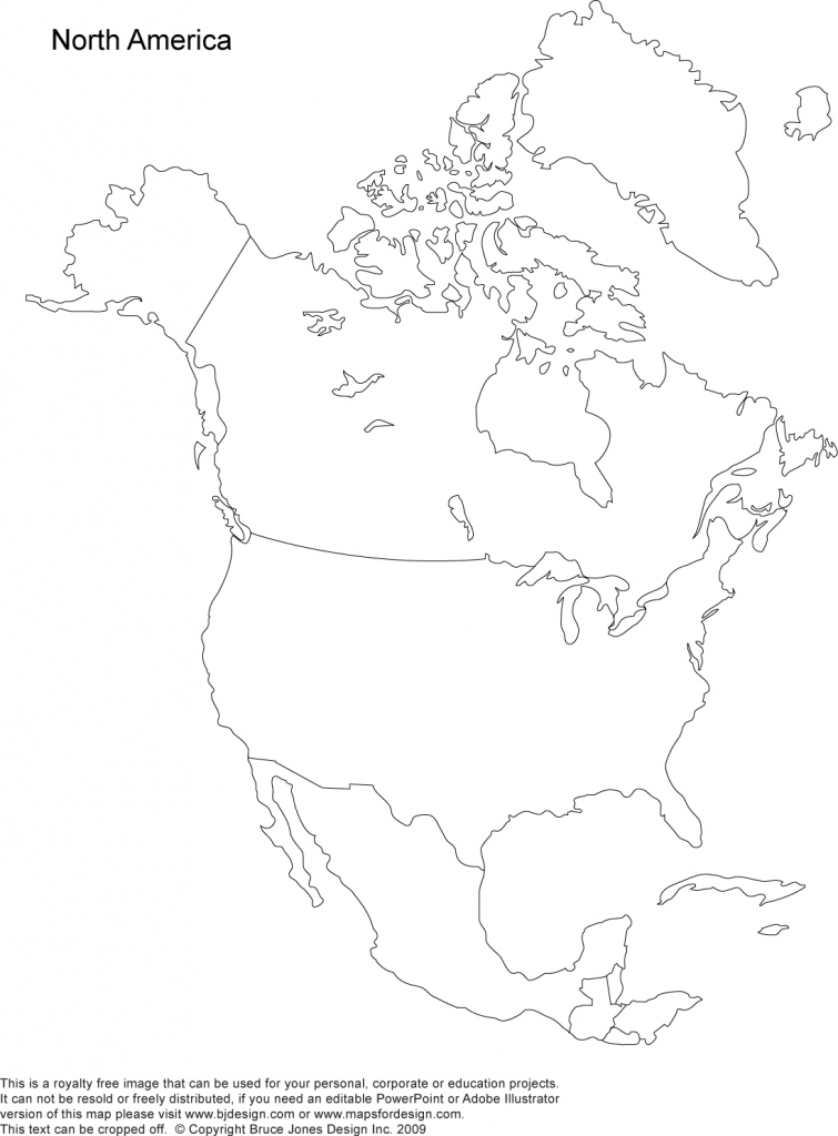 Blank Outline Map Of North America And Travel Information | Download in North America Political Map Printable