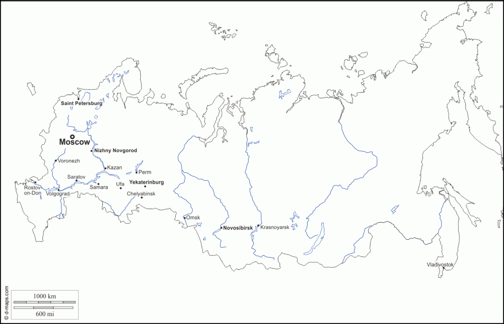 Blank Outline Map Of Russia And Travel Information | Download Free in Russia Map Outline Printable
