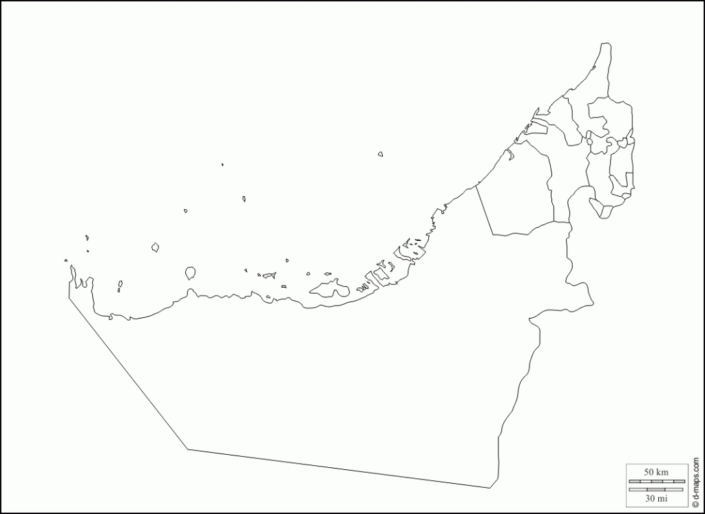 Blank Outline Map Of Uae | Download Them And Print inside Outline Map Of Uae Printable