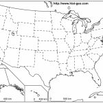 Blank Outline Maps Of The 50 States Of The Usa (United States Of With Blank States And Capitals Map Printable