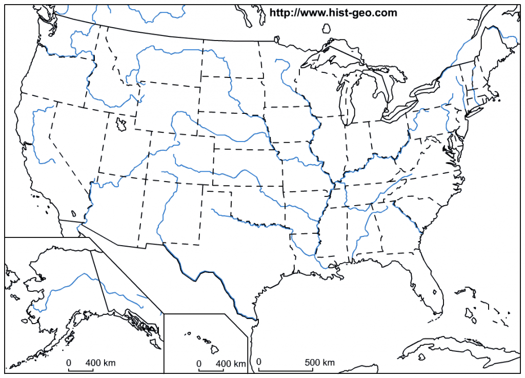 Blank Outline Maps Of The 50 States Of The Usa (United States Of with regard to Free Printable Outline Maps