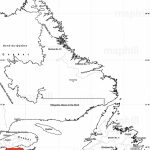 Blank Simple Map Of Newfoundland And Labrador With Printable Map Of Newfoundland