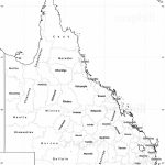 Blank Simple Map Of Queensland With Printable Map Of Queensland