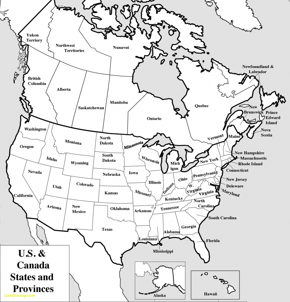 Blank United States Map Printable Valid Blank Us And Canada Map with regard to Blank Us And Canada Map Printable