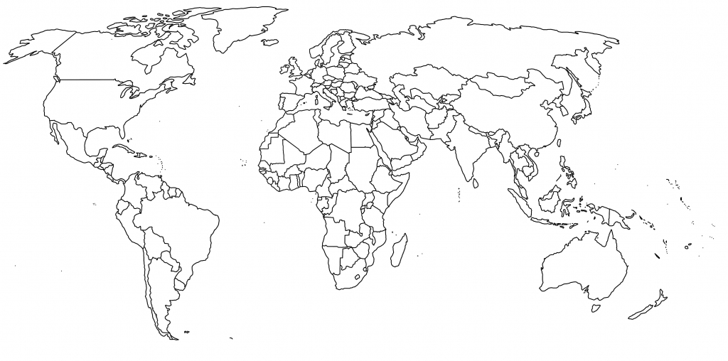 Blank World Map Byu As Unlabeled Pdf New Outline Transparent B1B within Free Printable Blank World Map