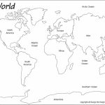 Blank World Map Continents   Ajan.ciceros.co In Printable Map Of Oceans And Continents