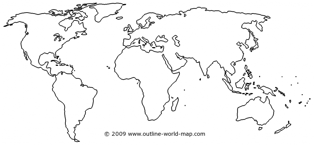 Blank World Map Image With White Areas And Thick Borders - B3C | Ecc within World Map Outline Printable