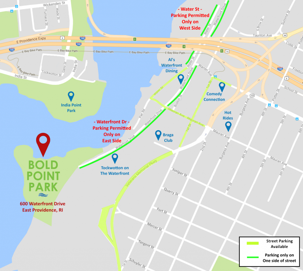 Bold Point Park Venue « Rhode Island Waterfront Events inside Printable Map Of Providence Ri