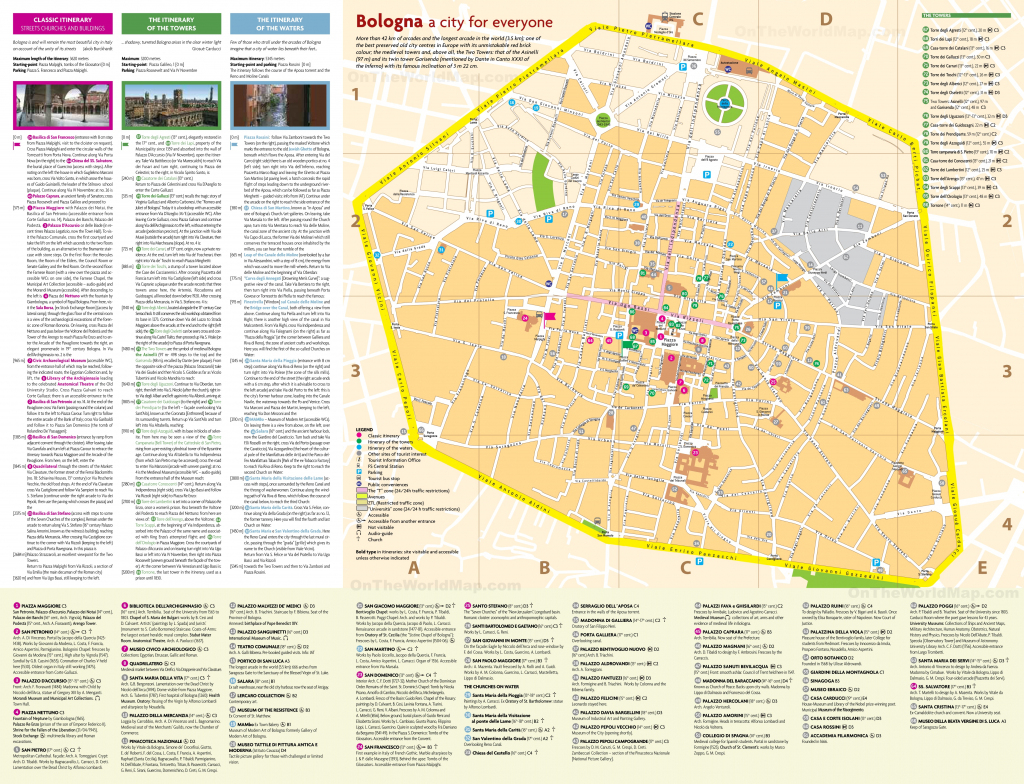 Bologna City Centre Map for Bologna Tourist Map Printable