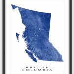 British Columbia Map Print, Bc Province Map, Canada, Landscape Art Intended For Printable Red Deer Map