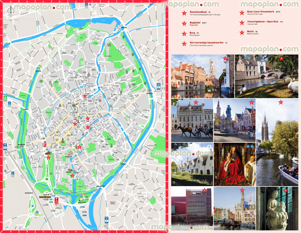 Bruges Map - Bruges City Centre Free Printable Travel Guide Download regarding Bruges Tourist Map Printable