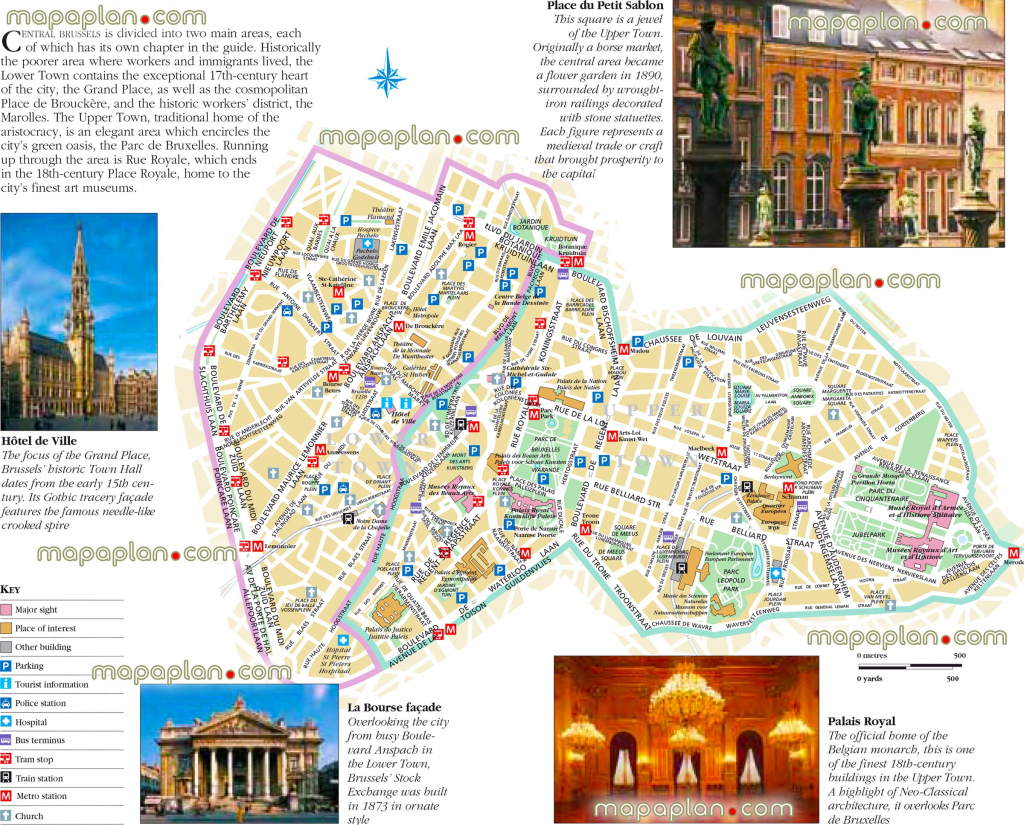 Tourist Map Brussels City Maps With Regard To Tourist Map Of Brussels Printable Printable Maps