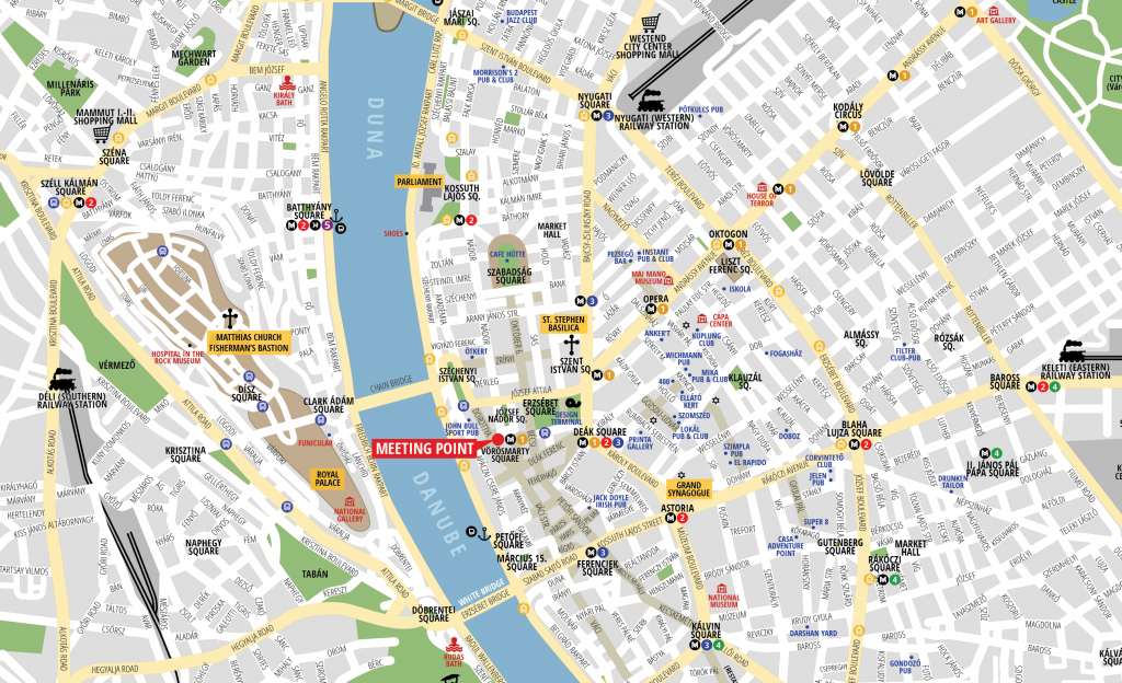 Budapest Attractions Map Pdf - Free Printable Tourist Map Budapest throughout Printable Map Of Budapest