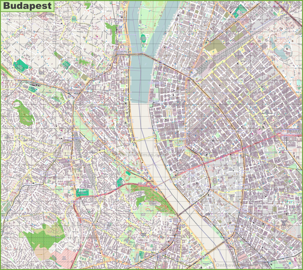 Budapest Street Map within Budapest Street Map Printable