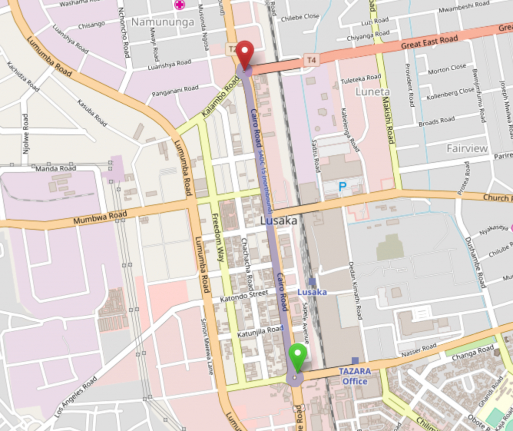 Cairo Road - Wikipedia in Printable Map Of Lusaka