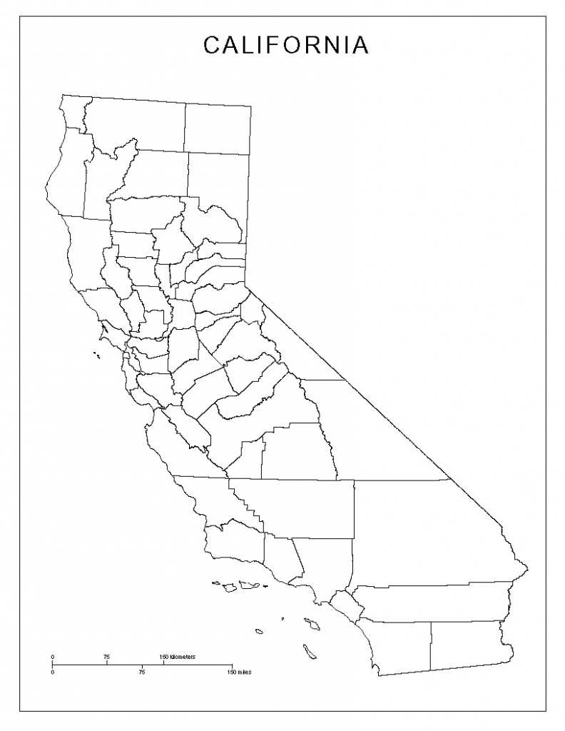 California Blank Map Htm California Map With Cities Blank Map Of regarding Blank Map Of California Printable