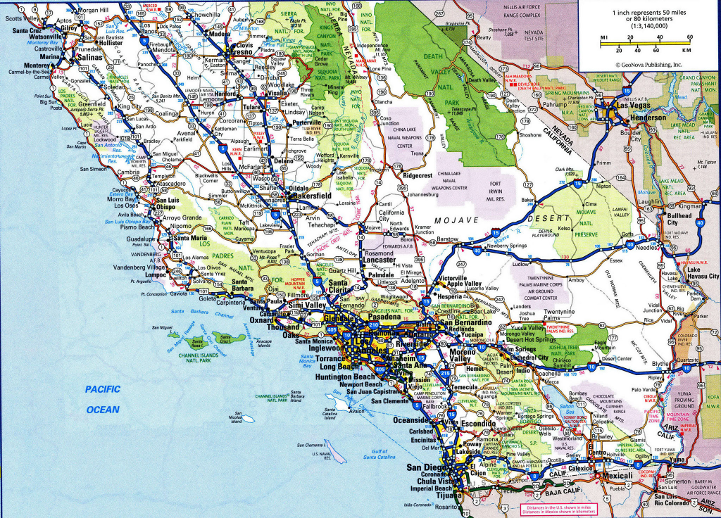 California Map With Freeways Printable Maps California Road Map Free inside Printable Map Of Southern California Freeways