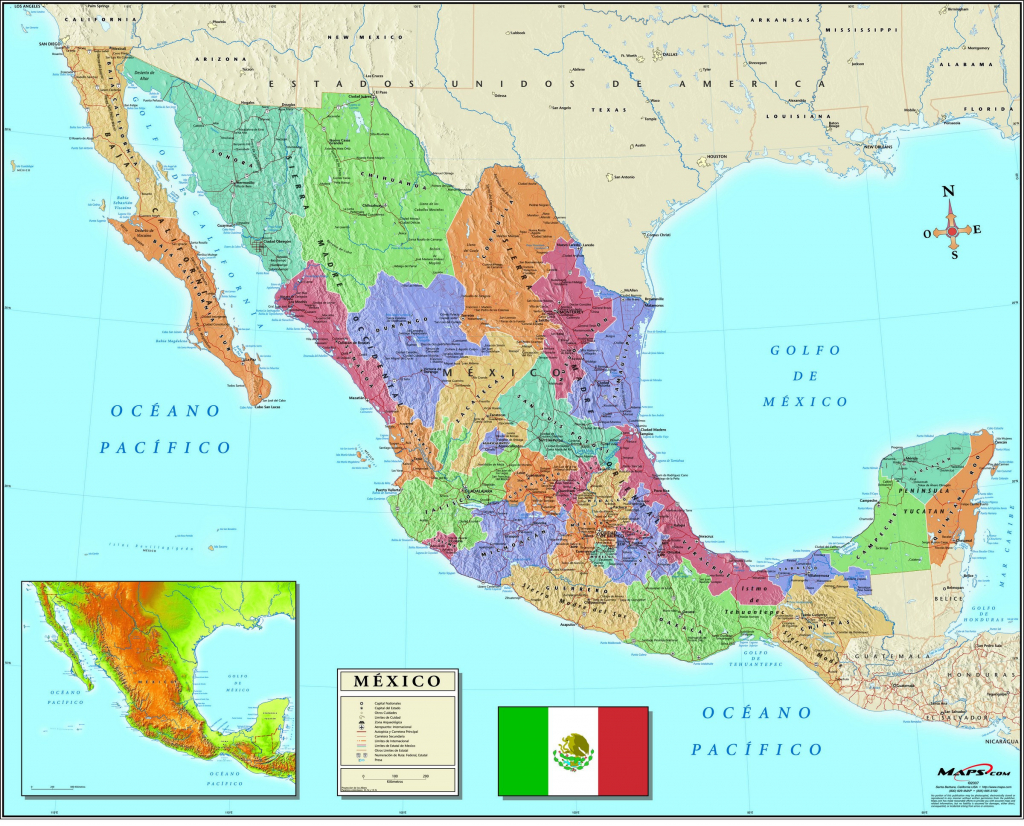 California Mexico Border Map Free Printable Map Baja California Map with regard to Printable Map Of Mexico