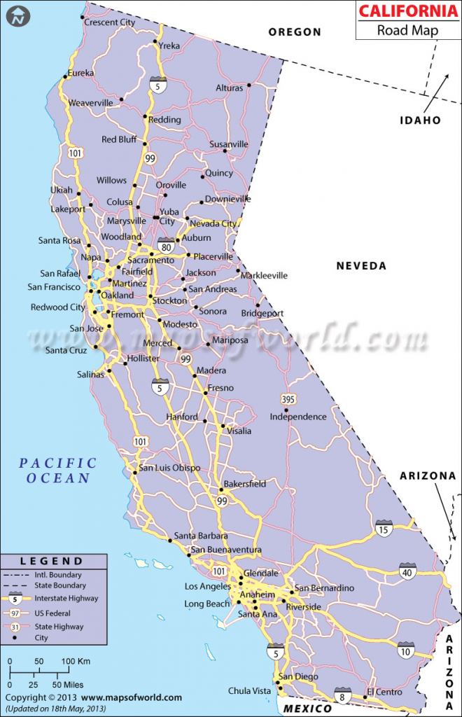 California Road Map Map California Southern California Highway Map intended for Printable Map Of Southern California Freeways