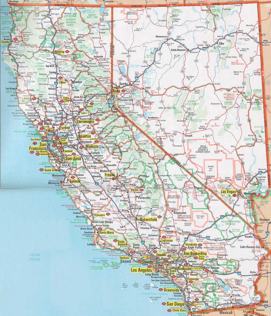 Californianevadats California River Map Printable Road Map Of inside Printable Road Map Of California