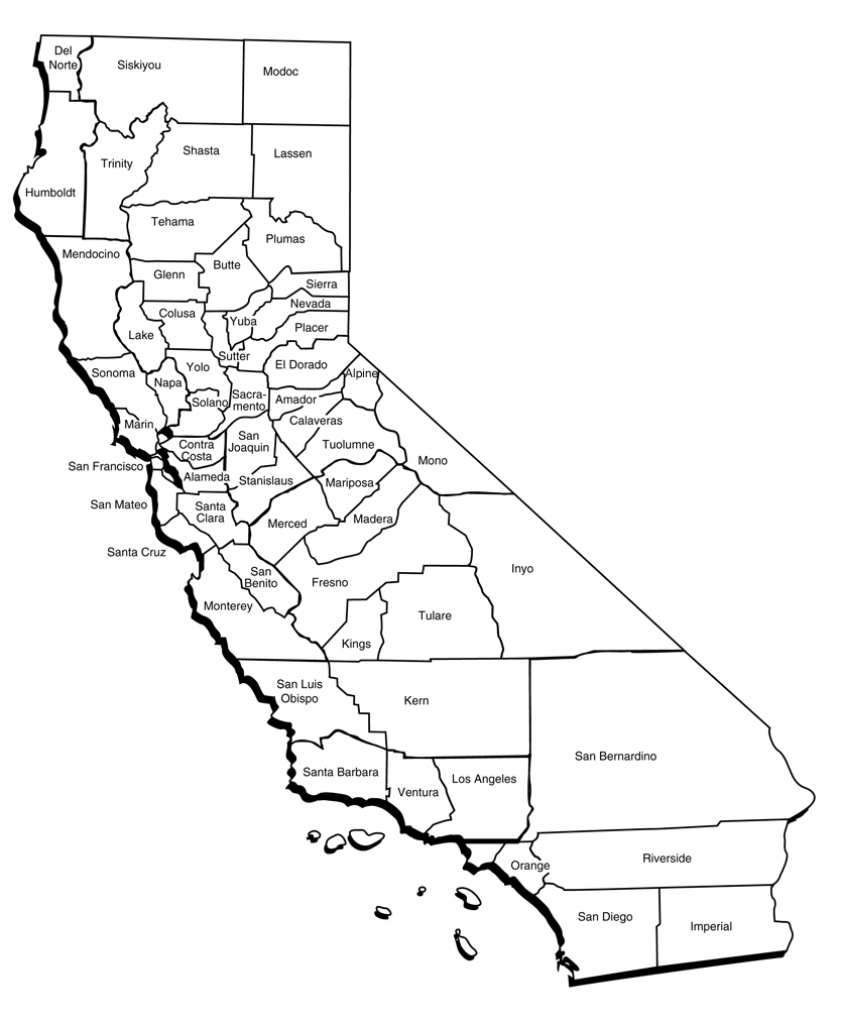 Camapcountiesmw Outline Map With Blank Map Of California Printable throughout California Outline Map Printable