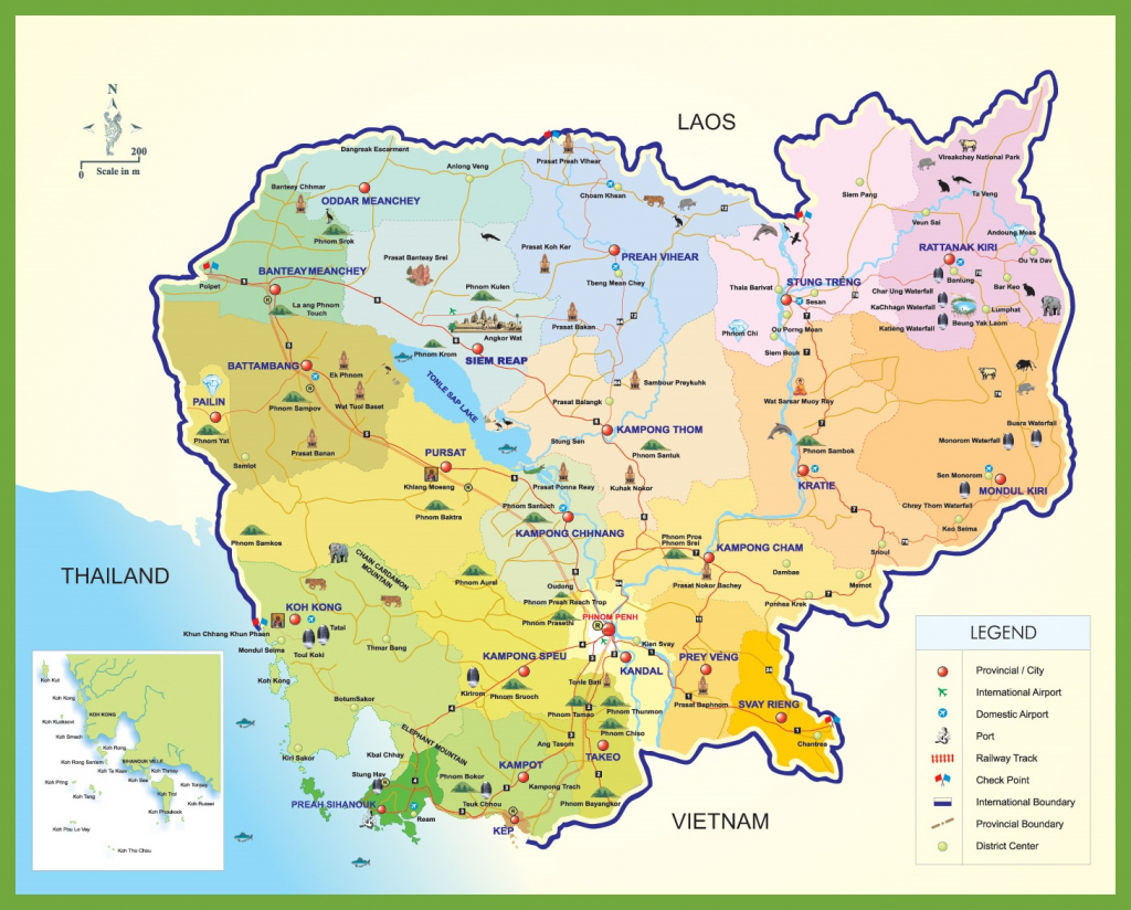 Cambodia Maps | Maps Of Cambodia for Printable Map Of Cambodia