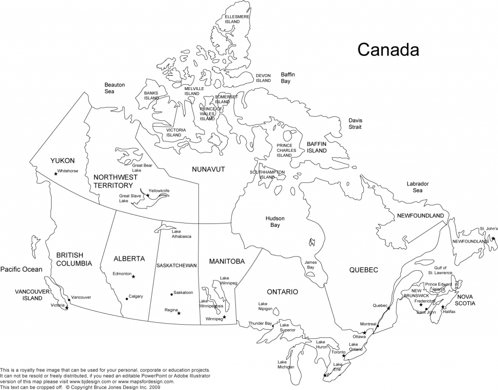 Canada And Provinces Printable, Blank Maps, Royalty Free, Canadian with Printable Map Of Canada Pdf