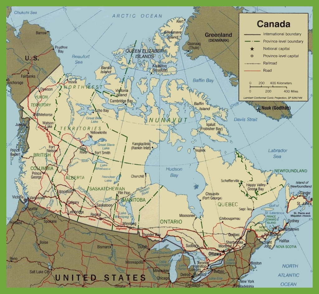 Canada Road Map for Printable Map Of Western Canada