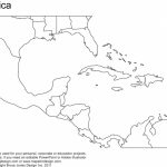 Central America Printable Outline Map, No Names, Royalty Free | Cc Inside Central America Outline Map Printable