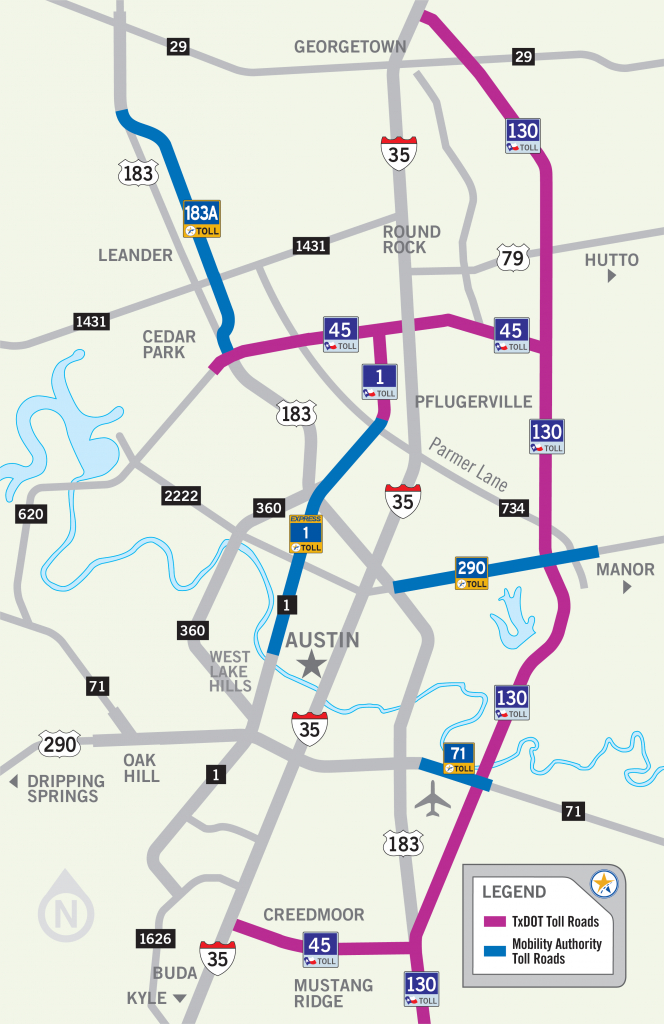 Central Texas Toll Roads Map - Austin Texas Road Map | Printable Maps throughout Printable Map Of Austin Tx