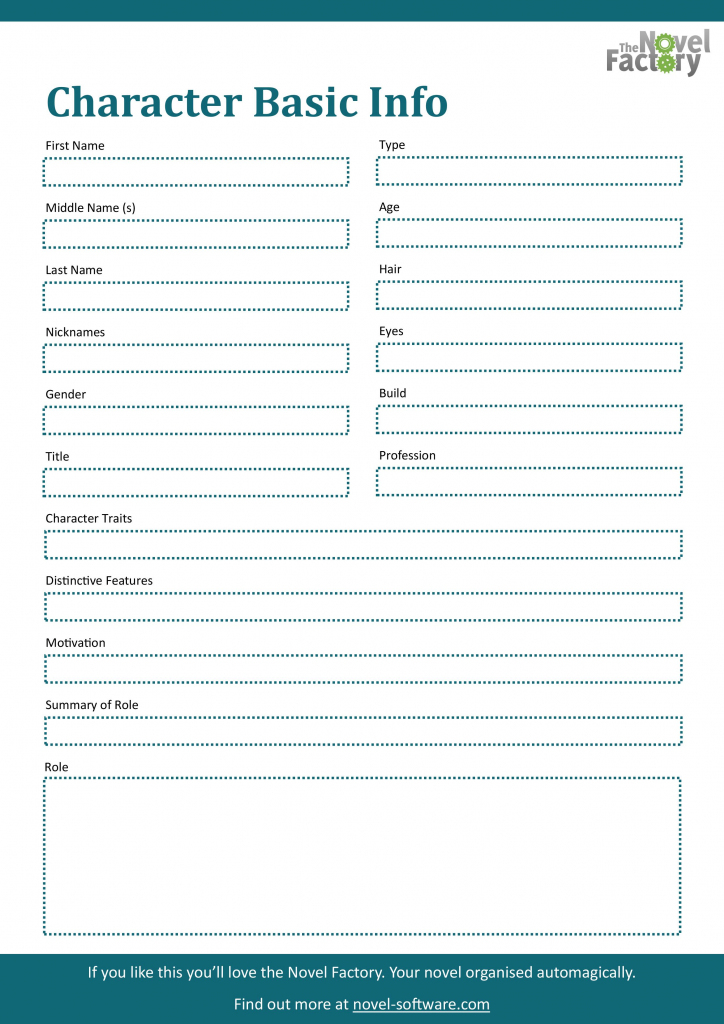 Character Basic Profile Worksheet. A Free, Downloadable, Printable pertaining to Free Printable Character Map