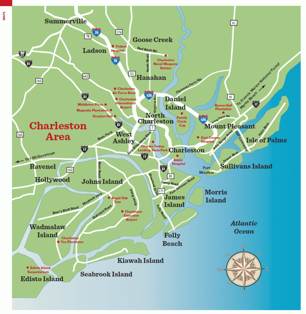 Charleston Sc Maps - Traveler Mag regarding Printable Map Of Charleston Sc Historic District