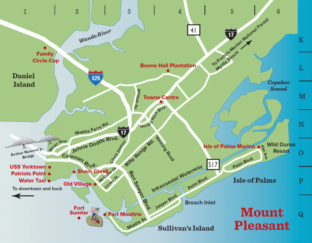 Charleston Sc Maps - Traveler Mag within Printable Map Of Charleston Sc Historic District
