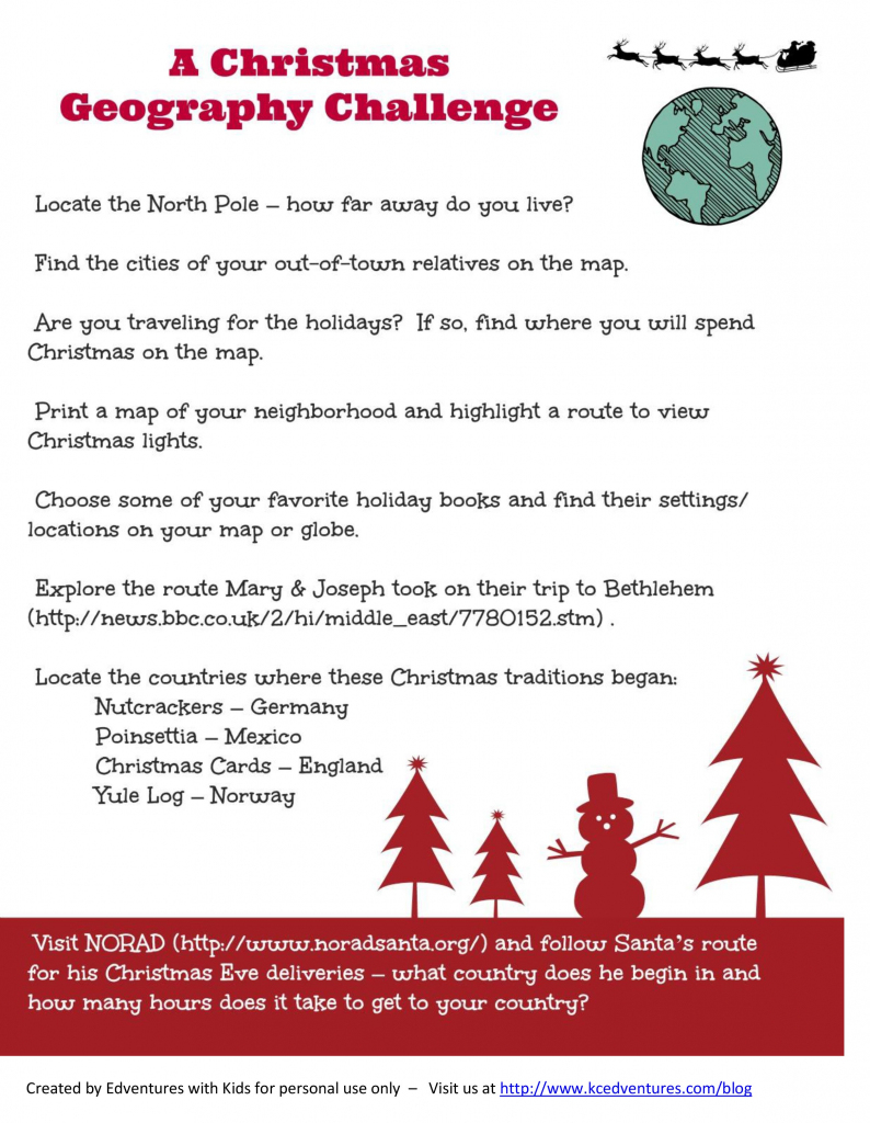 Christmas Around The World: Santa&amp;#039;s Name (Free Printable regarding Free Printable Map Activities