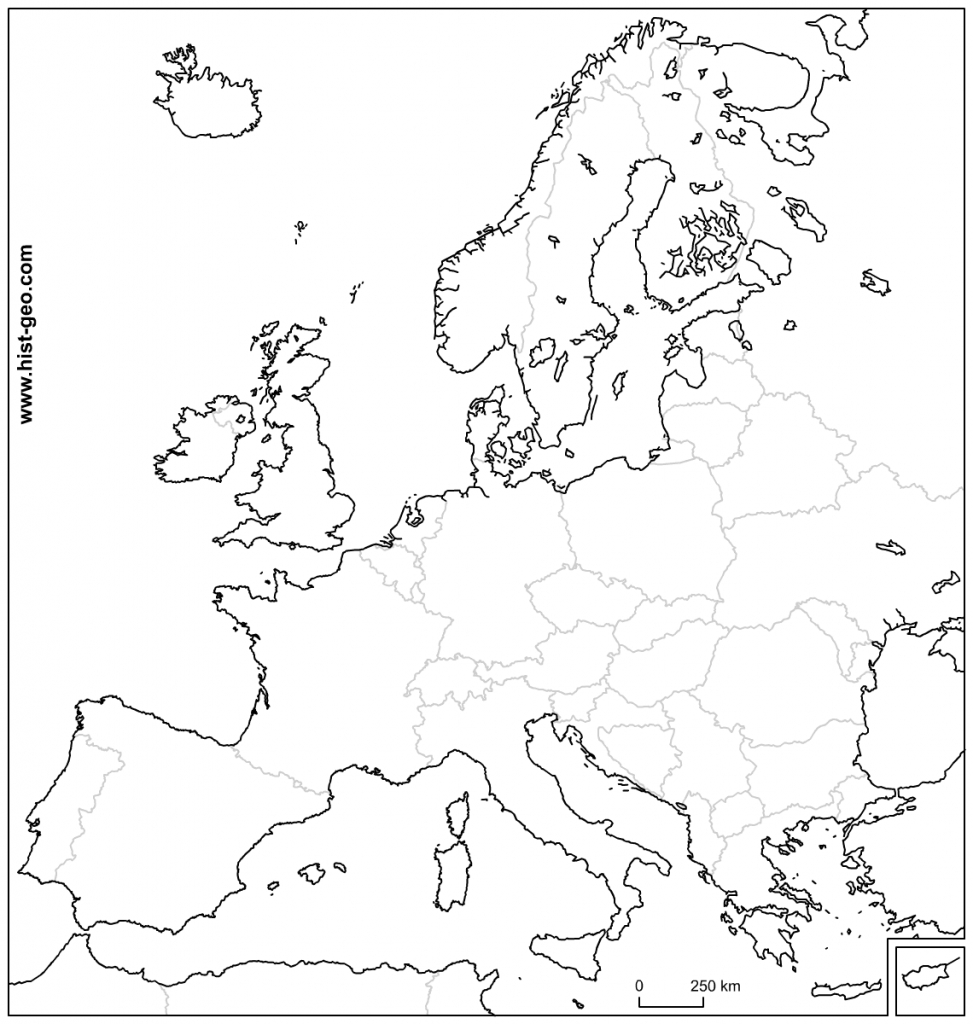Collection Of Blank Outline Maps Of Europe inside Europe Outline Map Printable