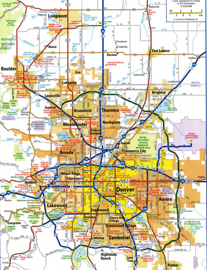 Colorado Road Map Printable Secretmuseum in Printable Road Map Of