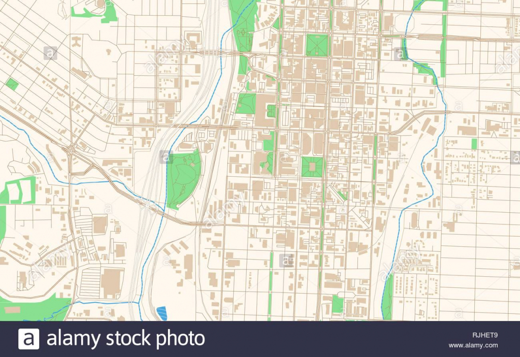 Colorado Springs Colorado Printable Map Excerpt. This Vector inside Printable Map Of Colorado Springs