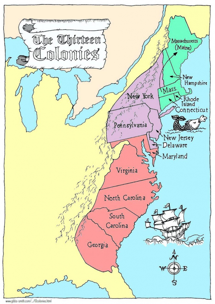 Coloring Pages: 13 Colonies Map Printable Labeled With Cities Blank with New England Colonies Map Printable
