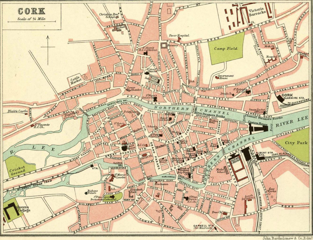 Cork In Old Maps in Cork City Map Printable