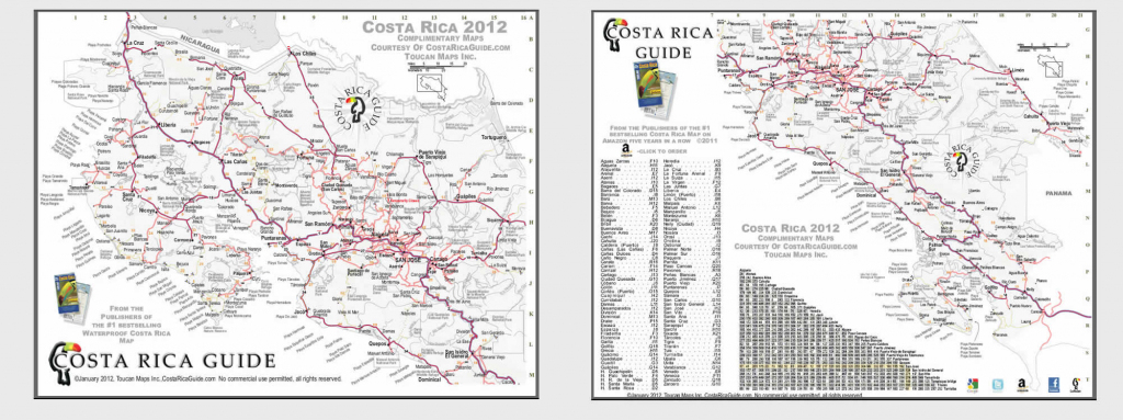 Costa Rica Map – Printable Pdf Download intended for Free Printable Map Of Costa Rica
