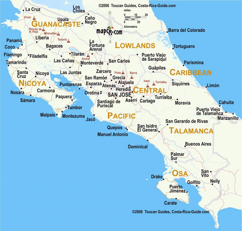 Costa Rica Maps | Printable Maps Of Costa Rica For Download for Printable Map Of Costa Rica