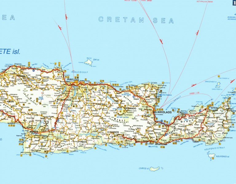 Crete Maps, Print Maps Of Crete, Map Of Chania Or Heraklion inside ...