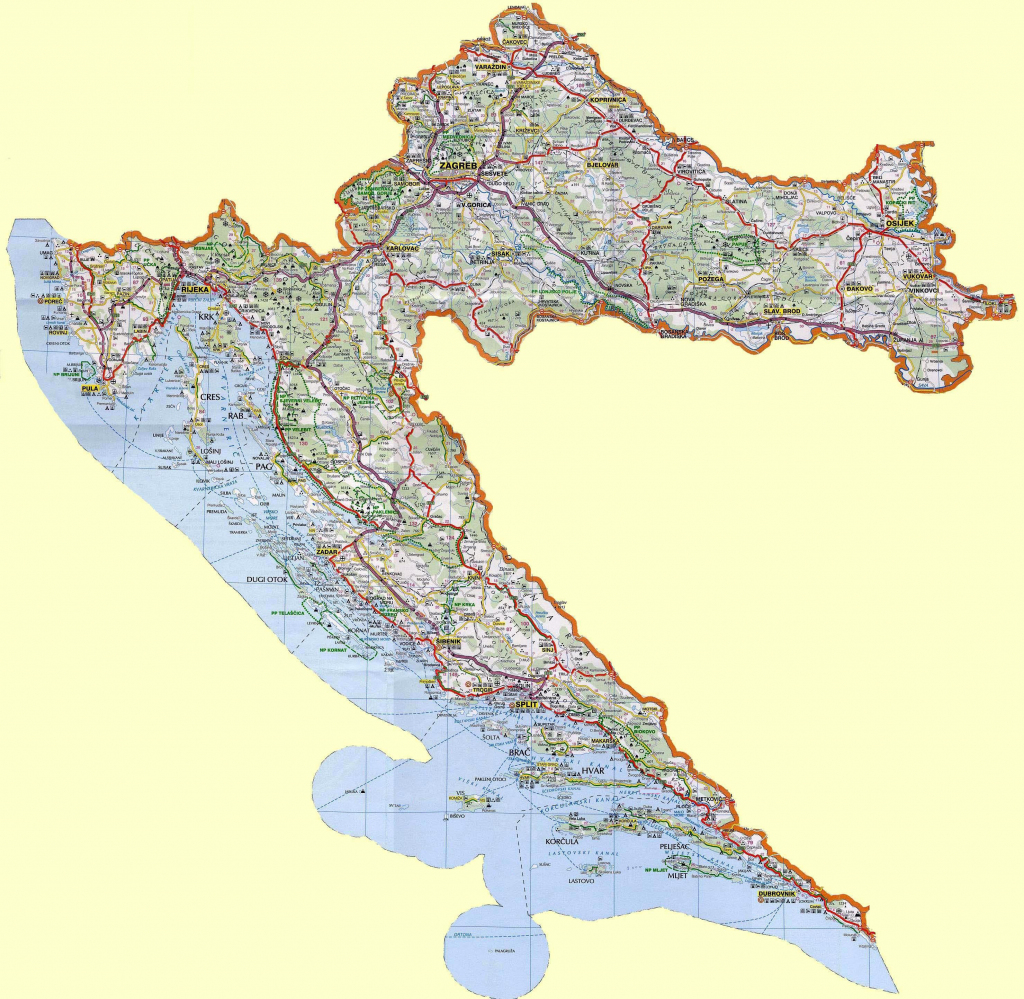 Croatia Maps | Printable Maps Of Croatia For Download in Printable Map Of Croatia