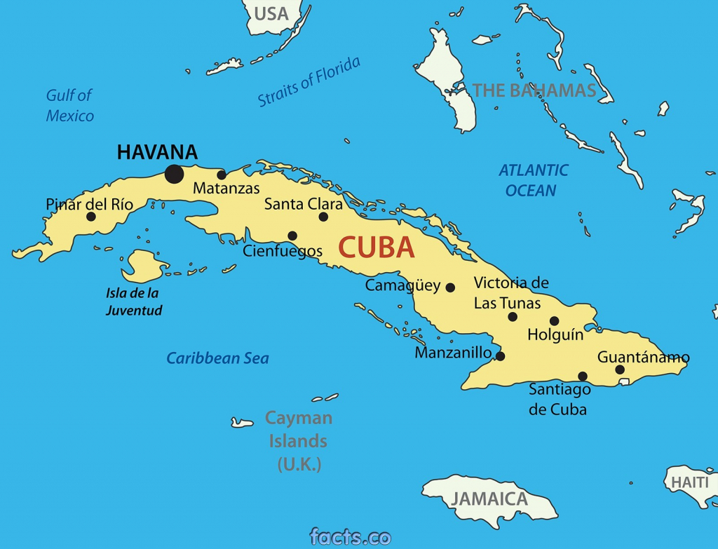 Cuban Missile Crisis Us Map Cold War Cdoovision Com Picturesque in Printable Map Of Cuba