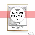 Custom Map Print Instant Download Custom City Map Printable | Etsy Intended For Custom Printable Maps