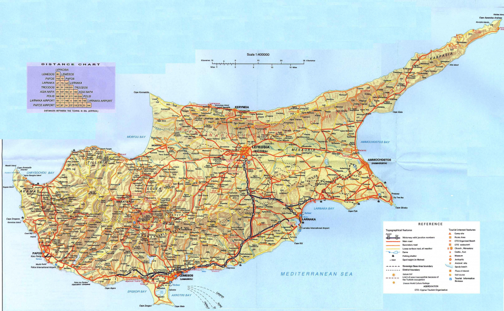 Cyprus Maps | Printable Maps Of Cyprus For Download inside Printable Map Of Cyprus