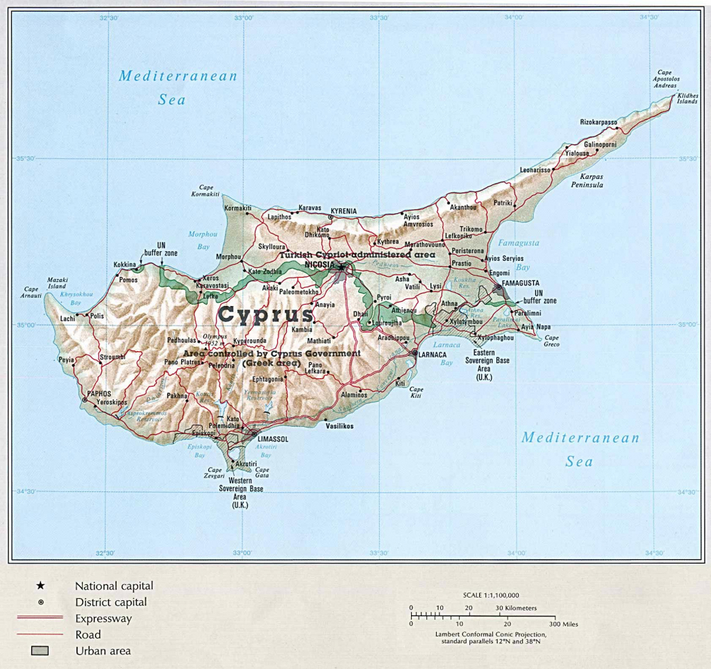 Cyprus Maps | Printable Maps Of Cyprus For Download intended for Printable Map Of Cyprus
