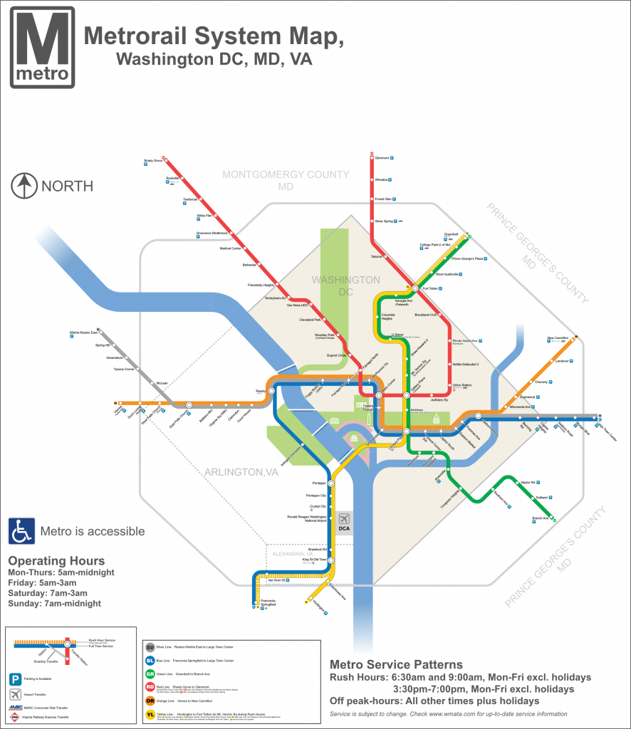 Dc Metro Map - Dc Transit Guide within Printable Washington Dc Metro Map