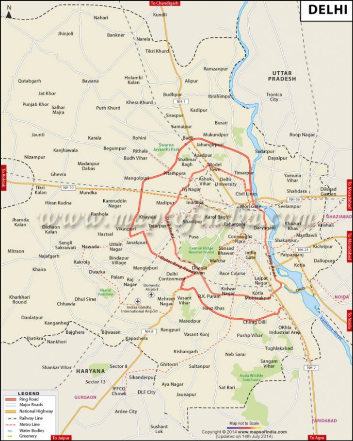 Delhi Map: City Information And Facts, Travel Guide with regard to ...